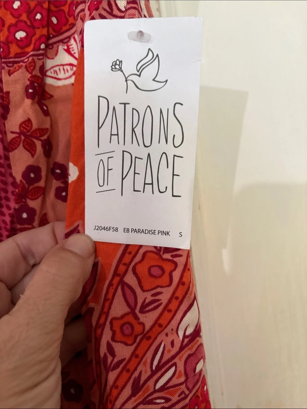 Patrons of Peace Red and Orange Paisley Midi Skirt - Picture 2 of 4